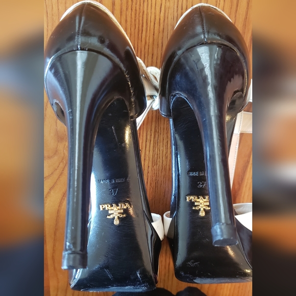 Prada platform heels, black & white, size 37EU - Picture 10 of 13